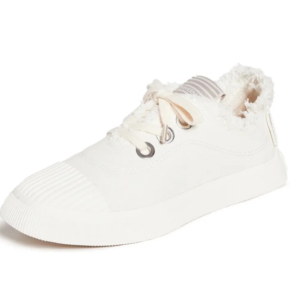 Zimmermann Cream Frayed Sneakers worn once size 8 1/2 originally 385.00 - Picture 2 of 5